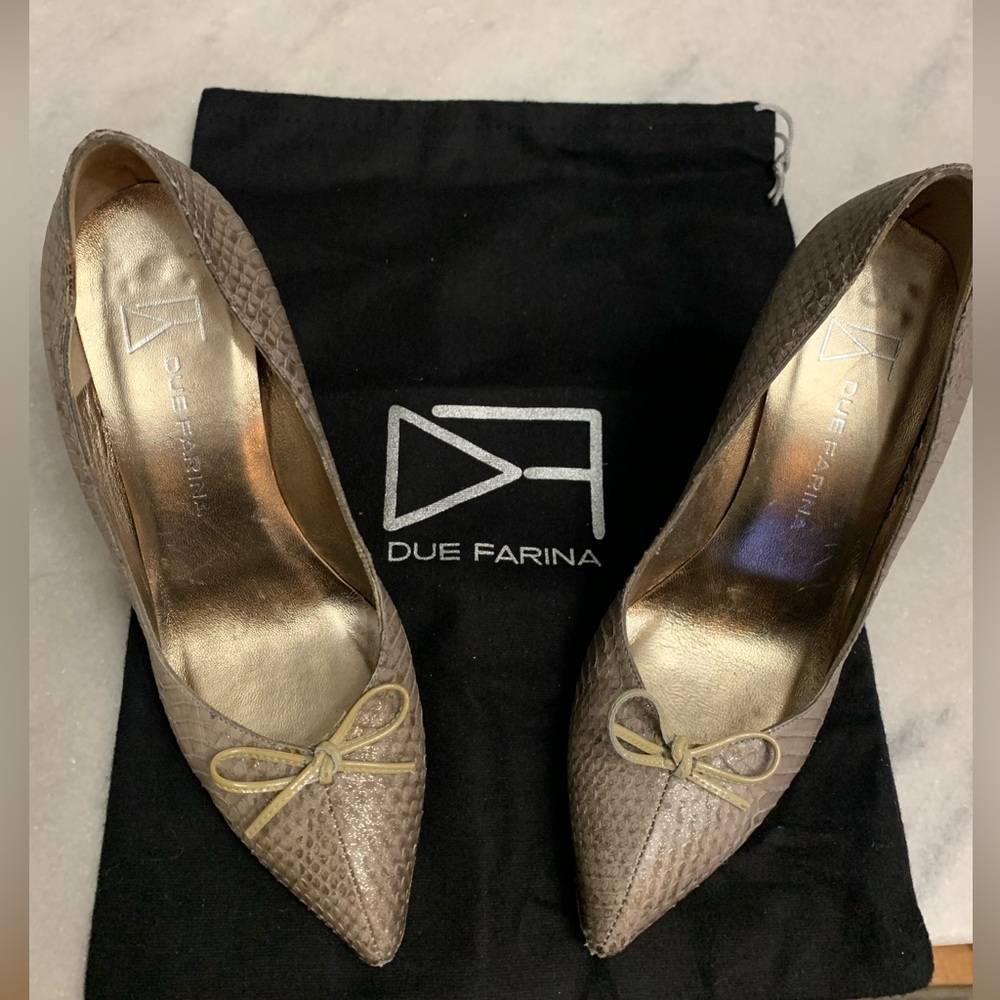 Ladies Due Farina Leather Heels